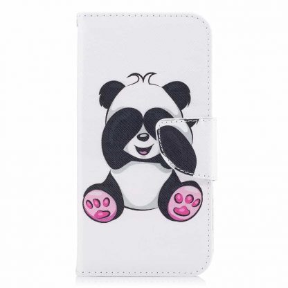 iPhone XS / X Buch Etui Tasche mit Kartenfach Blinder Panda