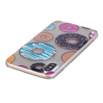 iPhone XS / X Super Slim Gummi Hülle TPU Farbige Donuts - Image 3