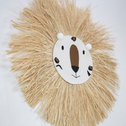 Rattan Wandbild Löwe 4