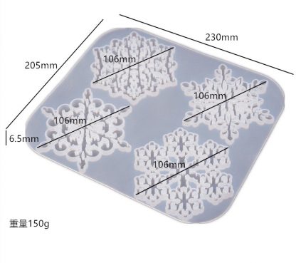 Silikonformen Epoxidharz Schneeflocke  5