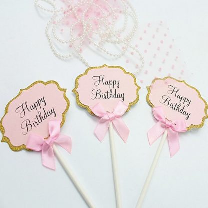 10 Cupcake Topper Happy Birthday 2