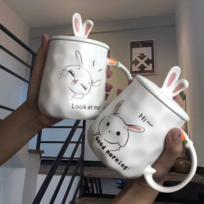 Tasse mit Deckel Hase 6