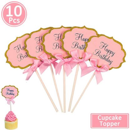 10 Cupcake Topper Happy Birthday 4