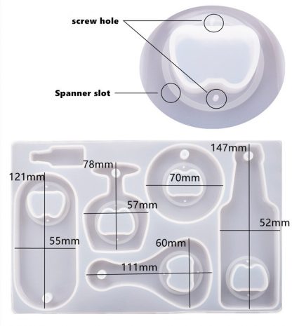 Silikonformen Epoxidharz Flaschenöffner 5