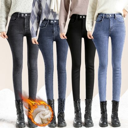 Slim Fit Fleece-Jeans 6