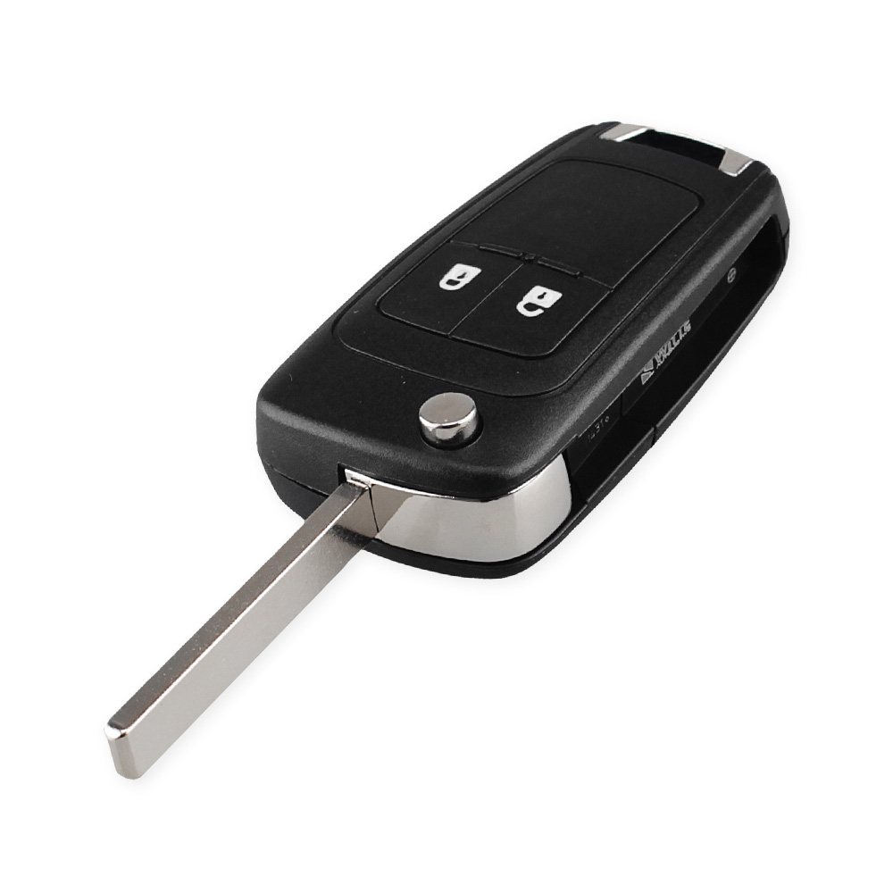 KONIKON Autoschlüssel Gehäuse mit Batterie Knopfzelle Schlüsselgehäuse  Ersatz Klappschlüssel passend für Opel Astra Corsa Insignia Meriva Vectra