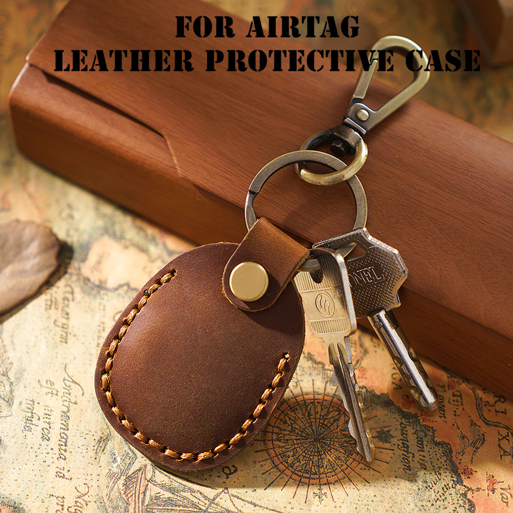 AirTag Leder-Etui mit Schlüsselanhänger –