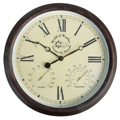 Esschert Design Bahnhofsuhr mit Thermometer und Hygrometer TF009 - Image 2