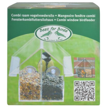 Esschert Design Kombi-Fenster-Vogelfutterhaus Acryl - Image 4