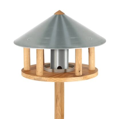 Esschert Design Vogel-Futterhaus mit Silo und Runddach Zink - Image 2