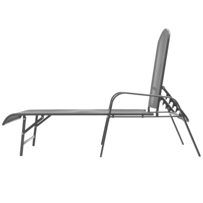 Sonnenliegen 2 Stk. mit Tisch Stahl Anthrazit - Image 6
