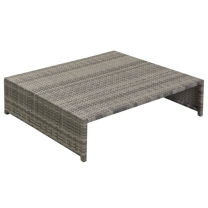 5-tlg. Garten-Lounge-Set mit Auflagen Poly Rattan Grau - Image 8