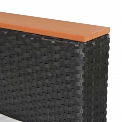 5-tlg. Garten-Lounge-Set mit Auflagen Poly Rattan Schwarz - Image 8