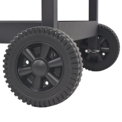 Holzkohlegrill Smoker mit Ablage Schwarz - Image 6
