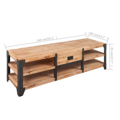 TV-Schrank Massivholz Akazie 140x40x45 cm - Image 5