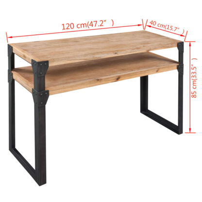 Konsolentisch Akazienholz Massiv 120x40x85 cm - Image 5