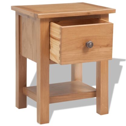 Nachttisch 36x30x47 cm Massivholz Eiche - Image 4