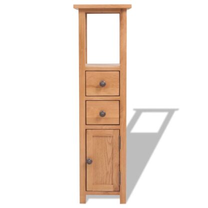 Eckschrank 26x26x94 cm Massivholz Eiche - Image 2