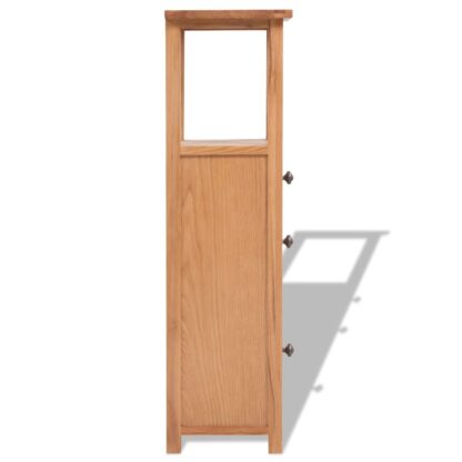 Eckschrank 26x26x94 cm Massivholz Eiche - Image 3