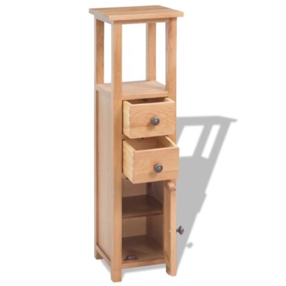 Eckschrank 26x26x94 cm Massivholz Eiche - Image 4