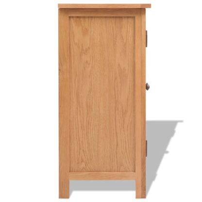 Sideboard 70x35x75 cm Massivholz Eiche - Image 3