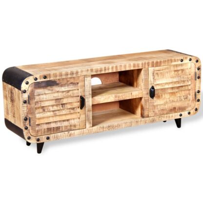 TV-Schrank Raues Mangoholz 120x30x50 cm - Image 3