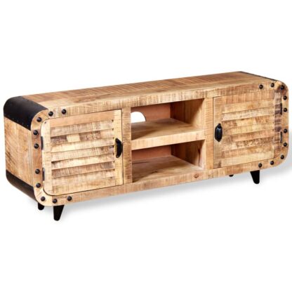 TV-Schrank Raues Mangoholz 120x30x50 cm - Image 4