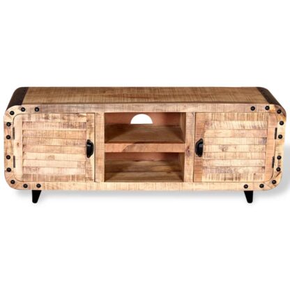 TV-Schrank Raues Mangoholz 120x30x50 cm - Image 6