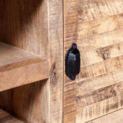 TV-Schrank Raues Mangoholz 120x30x50 cm - Image 7
