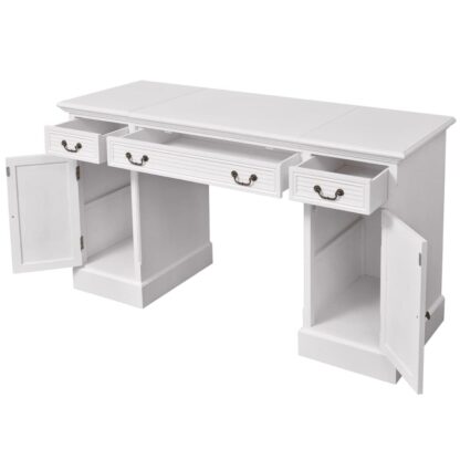 Schreibtisch Sekretär Weiß 140 x 48 x 80 cm - Image 4