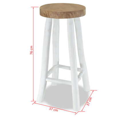 Barhocker Teak Massivholz - Image 4