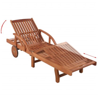 Sonnenliegen 2 Stk. mit Tisch Akazie Massivholz - Image 5