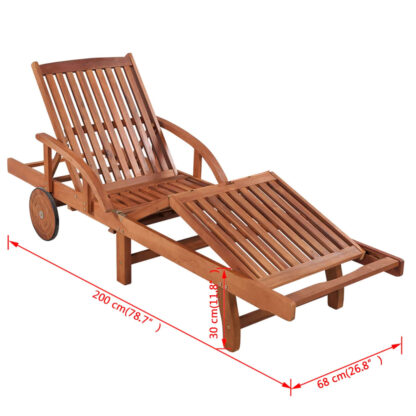 Sonnenliegen 2 Stk. mit Tisch Akazie Massivholz - Image 10