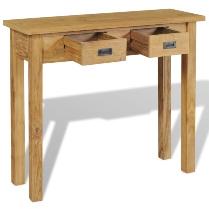 Konsolentisch Massivholz Teak 90×30×80 cm - Image 3