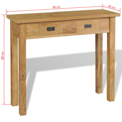 Konsolentisch Massivholz Teak 90×30×80 cm - Image 7