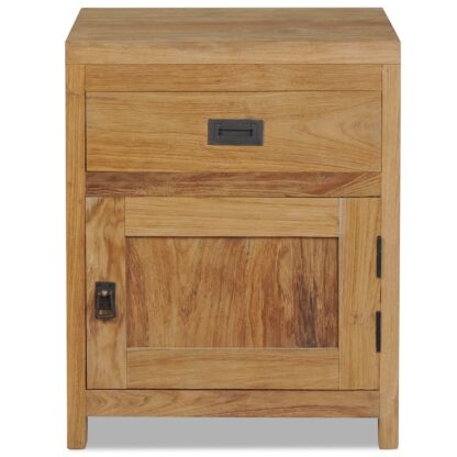 Nachttisch Massivholz Teak 40×30×50 cm - Image 2