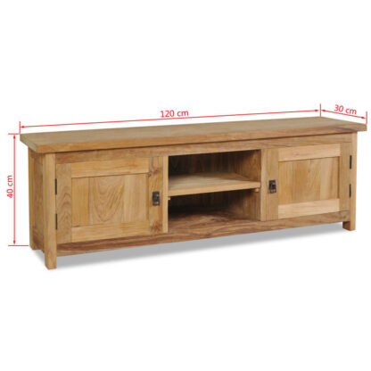 TV-Schrank Massivholz Teak 120×30×40 cm - Image 7