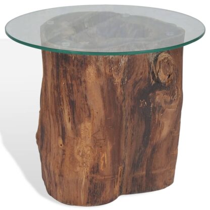 Couchtisch Teak Glas 50x40 cm - Image 4