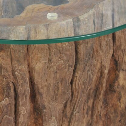 Couchtisch Teak Glas 50x40 cm - Image 8