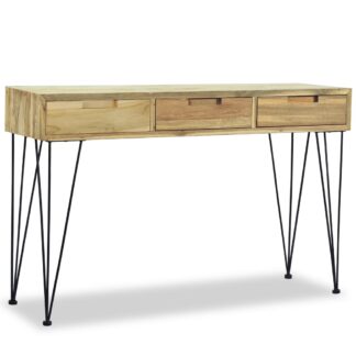 Konsolentisch 120 x 35 x 76 cm Teak Massiv