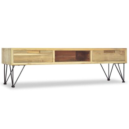 TV-Schrank 120 x 35 x 35 cm Teak Massiv - Image 4