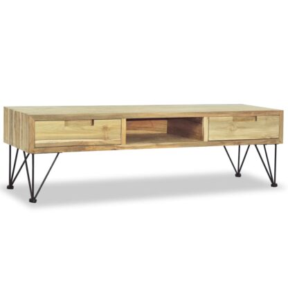 TV-Schrank 120 x 35 x 35 cm Teak Massiv - Image 5