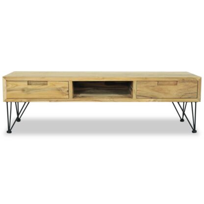 TV-Schrank 120 x 35 x 35 cm Teak Massiv - Image 6