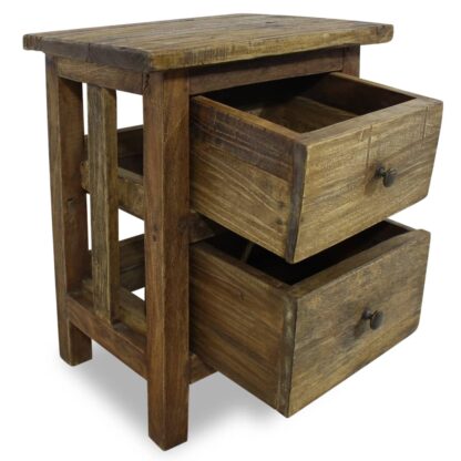 Nachttisch Altholz Massiv 40 x 30 x 51 cm - Image 2