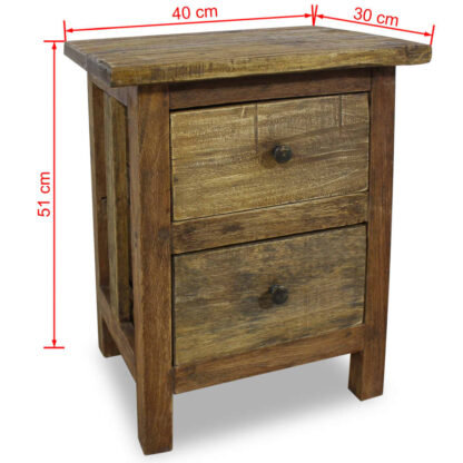 Nachttisch Altholz Massiv 40 x 30 x 51 cm - Image 7
