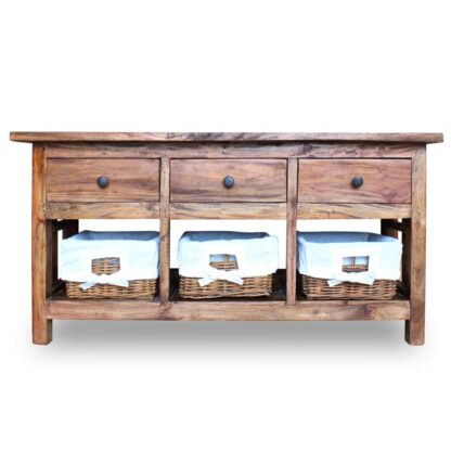 Sideboard Altholz Massiv 100x30x50 cm - Image 2