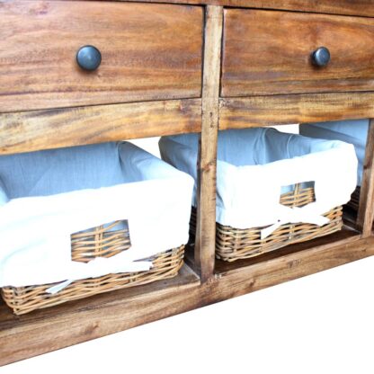 Sideboard Altholz Massiv 100x30x50 cm - Image 3