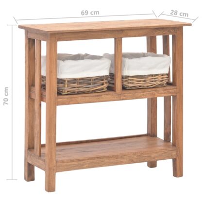 Konsolentisch Altholz Massiv 69 x 28 x 70 cm - Image 9