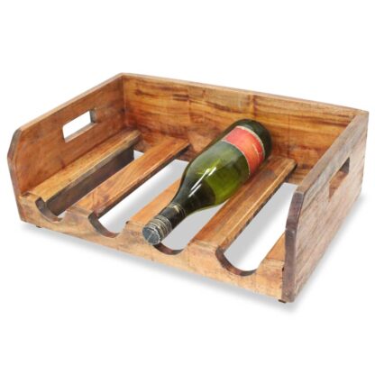 Weinregale 4 Stk. für 16 Flaschen Recyceltes Massivholz - Image 3