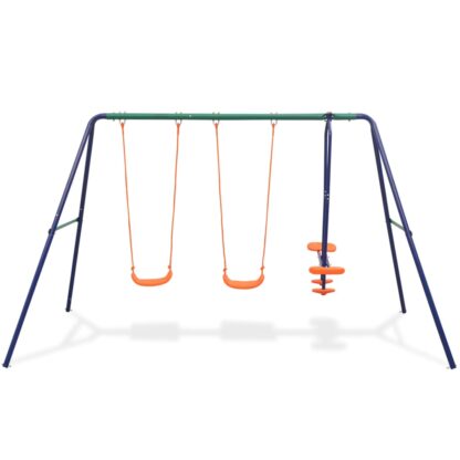 Schaukelset mit 4 Sitzen Orange - Image 2